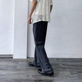 Textured Wide-Leg Trousers