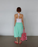 4 color banding harem baggy Aladdin half-length shorts