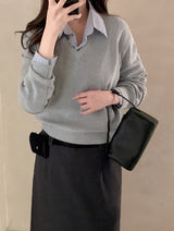 FM Daily Basic V-neck Knit (10color)