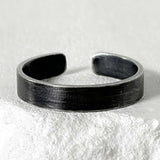 SV925-None logo 4mm simple open ring_black