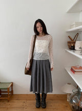 Ligon Diagonal Check Long Skirt