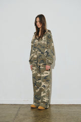 lg camo hood zip up (beige)