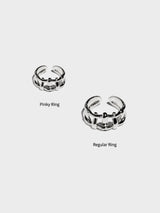 Multi Hash Tag Open Ring (Silver)