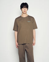 25FW ボーダーラインベーシックロゴショートスリーブTシャツ ココア