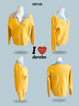 yellow wool lovely long-sleeved cardigan