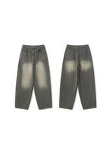  Gray Teen Wash Balloon Denim Pants