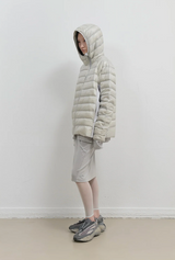 Light Down Hooded Jacket / Grey