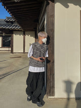 Lizard bokashi knit vest