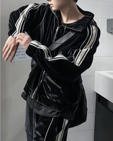 トラックフェレンディベルベットベロアテープパンツ