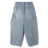 Cargo curved Balloon Pants (Light Blue)