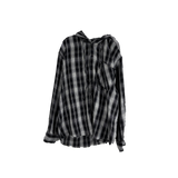 vely gingham hooded shirt