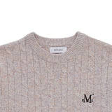 マニRネックケーブルニット ユニセックス (3color)
