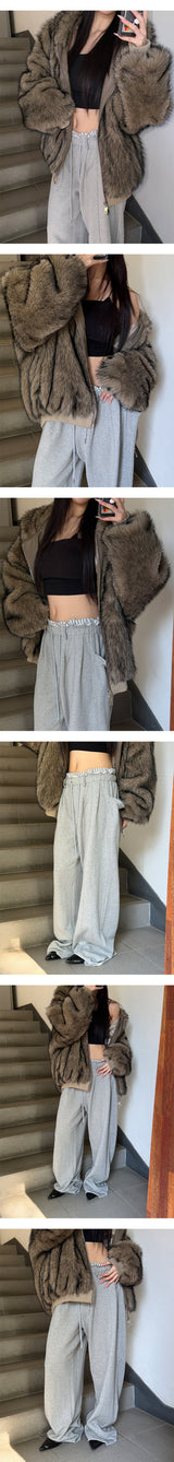 [Unisex] Fur 2way hood jumper(4color)