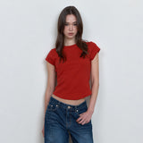 C 90S LINE BASIC T-SHIRT_RED