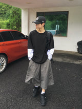 カラーブロックレイヤードベーシックロングスリーブ2C