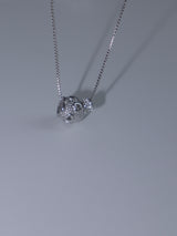 metal heart ball necklace