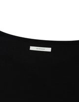 PLACKET RIBBED T-SHIRT(BLACK)