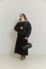 PLUSH FUR COLLAR JUMPER