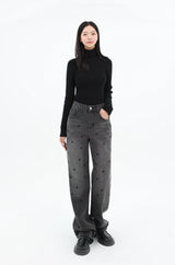 DOT PRINT STRAIGHT DENIM code 26002