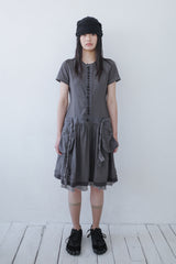 Buttonette french dress (Charcoal)