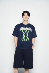 25SS ジッパーディテールデニムショートパンツ ブラック
