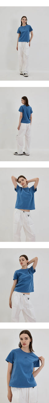 エッセンシャルピグメントTシャツ BLUE