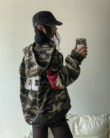 Roho Numbering Patch Overfit Hooded Zip-Up