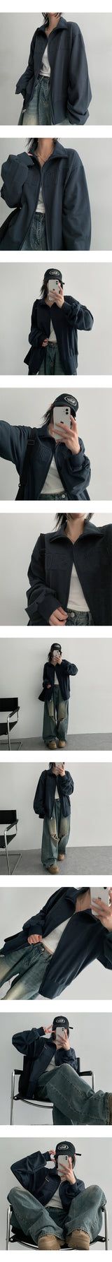 [High quality!] Karen track patch high neck zip-up (3 colors)