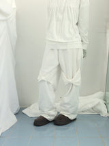 Double ribbon knee-point pants