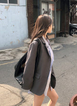 Back Slit Tailored Single Jacket (3color)
