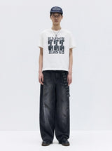 26SS★ FADE DRIFT GRAPHIC CROP HALF T