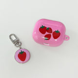 strawberry glossy airpods case(pink)