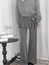 Tiered Flare Knit Pants