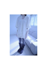 Bohem tassel button knit cape
