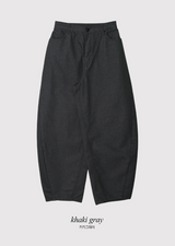 [S-3XL] ポケットステッチバルーンワイドデニムパンツ (3color)