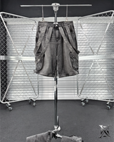 6X Zipper Detail Cargo Denim Pants (Light grey)