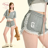 [GirlyFancyClub] Sporty Comfortable Lazy Loose Grey Shorts