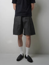 PT8 Pleated Denim Shorts