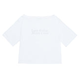 LESS RULES MORE LOVE BOAT NECK WHITE (HOTFIX) [WOMAN]