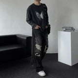 Butterfly Print Long-Sleeved T-Shirt (DP779389802718)