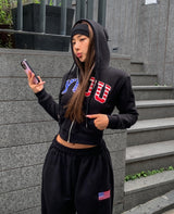 American Patch Slim Hooded Zip-Up