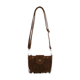 TASSEL SUEDE RIBBON CROSS BAG