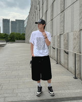 English lettering short sleeve t-shirt
