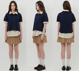 ロゴピケポロシャツ [NAVY]