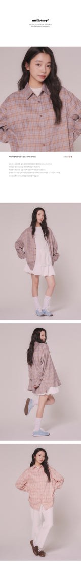RABBIT LABEL CHECK SHIRTS (BROWN)