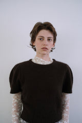 Layered lace blouse_ivory