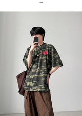 ホーンリバーシブル半袖Tシャツ