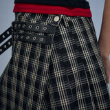 Karv Buckle Wrap Skirt (Black)