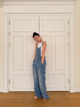 POCKET DENIM OVERALLS