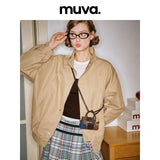 muva. バイカラー イヤホンポーチ付き ミニショルダーバッグ
